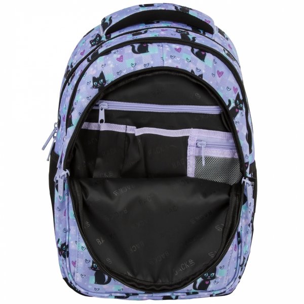 PLECAK SZKOLNY KOTY MŁODZIEŻOWY BACKUP Z KOTKIEM CATS SZKOLNY KOMPLET 3w1