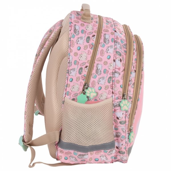 PLECAK Z KOTKAMI DLA UCZENNIC SZKOLNY ZESTAW 3w1 DO 1 KLASY TORNISTER CATS