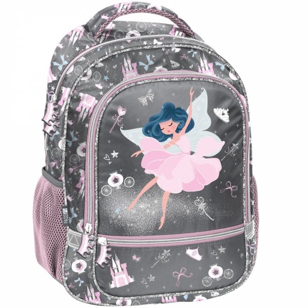 PLECAK SZKOLNY DO PODSTAWÓWKI BALETNICA PASO KOMPLET 5 ele. DLA DZIEWCZYNY