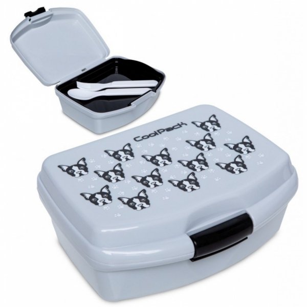 Komplet 2w1 z PIESKIEM Bidon Śniadaniówka PIESKI dla Dziewczyny DOG