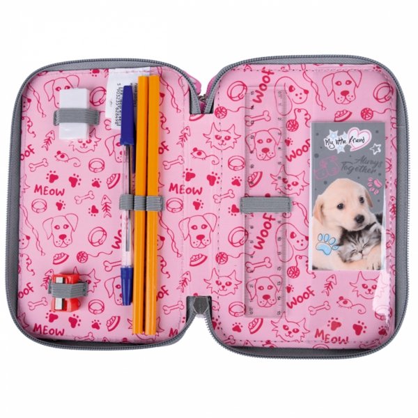 KOTKI PIESKI PIÓRNIK z WYPOSAŻENIEM SZKOLNY DZIEWCZĘCY 3 KOMOROWY MAJEWSKI