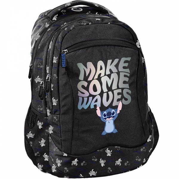 STICH PLECAK MŁODZIEŻOWY SZKOLNY CZARNY BeUniq 4 KOMOROWY LILO i STITCH