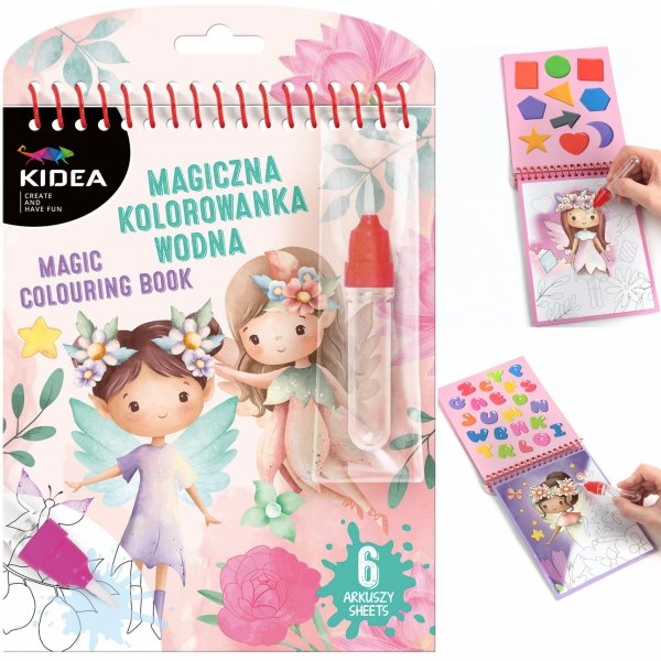 MAGICZNA WIELORAZOWA KOLOROWANKA WODNA KIDEA DLA DZIECKA DO KOLOROWANIA