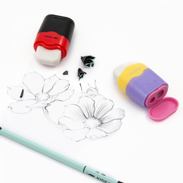 PODWÓJNA TEMPERÓWKA z GUMKA DO MAZANIA ŚCIERANIA KIDEA