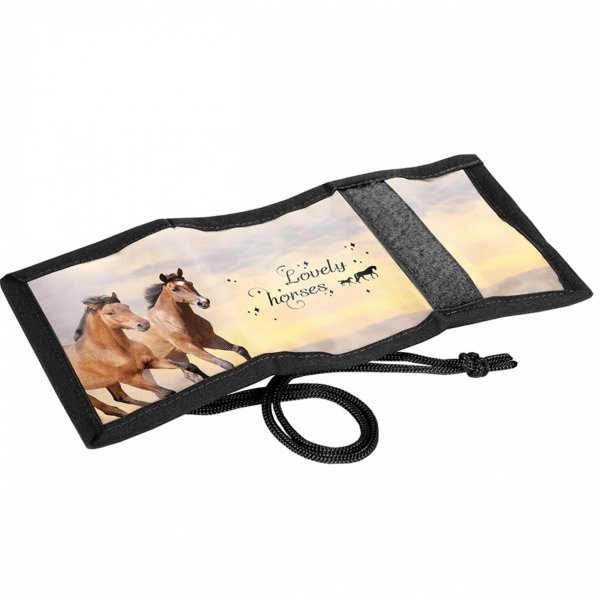 PORTFEL Z KONIEM SZKOLNY PASO PORTFELIK DLA DZIEWCZYNEK KOŃ HORSE PASO
