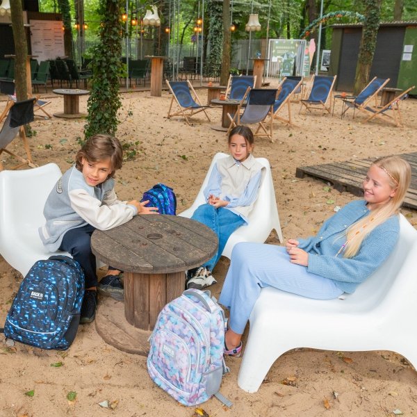 PLECAK BACKUP SZKOLNY MŁODZIEŻOWY DLA CHŁOPAKA 4 kom. BYTEWAVE NIEBIESKI