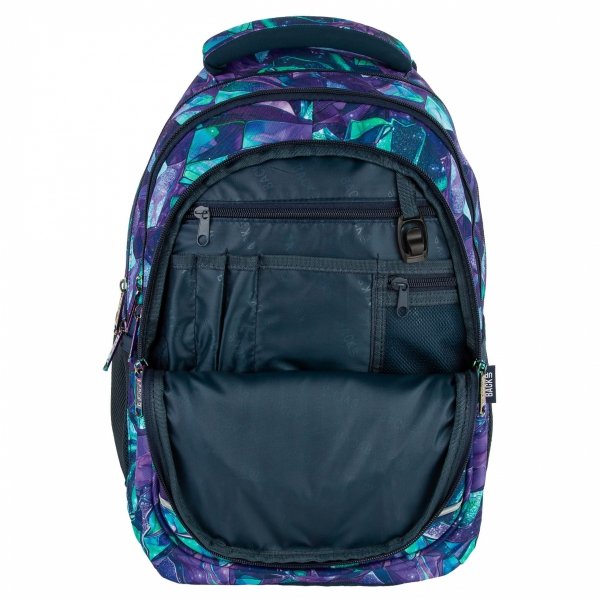 SZKOLNY PLECAK BACKUP MŁODZIEŻOWY ZESTAW 5w1 DLA DZIEWCZYNY 4 kom. CRYSTAL