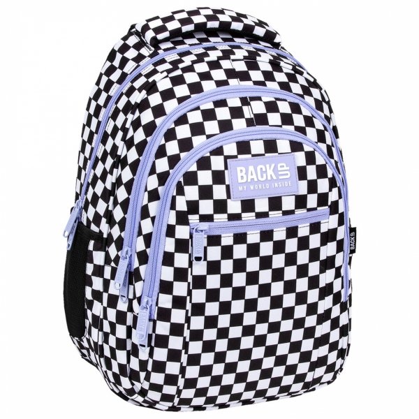 FIOLET SZACHOWNICA PLECAK ZESTAW 5 ele MŁODZIEŻOWY BACKUP SZKOLNY KRATKA