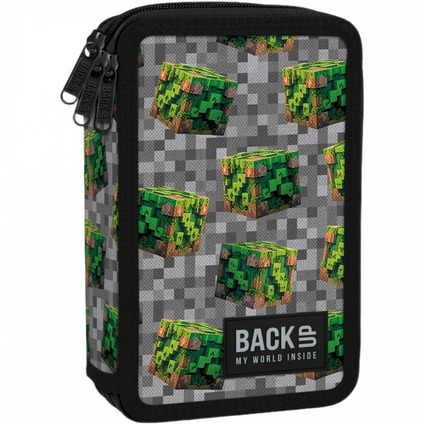 PLECAK BACKUP SZKOLNY MINECRAFT MŁODZIEŻOWY ZESTAW 3el PIKSELE GRA GAMER