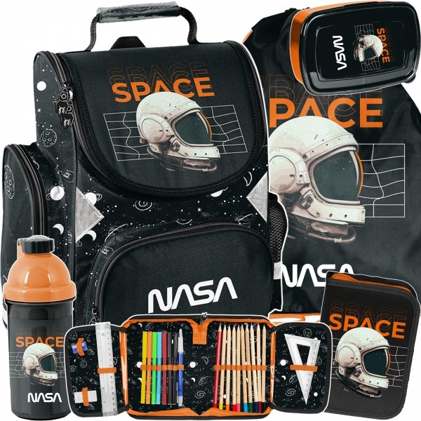 NASA TORNISTER SZKOLNY KOMPLET 5w1 DLA CHŁOPAKÓW DO KLAS 1-4 PODSTAWÓWKI