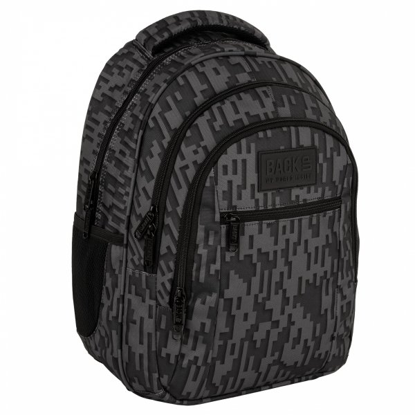 PLECAK MŁODZIEŻOWY CZARNY BACKUP SZKOLNY DERFORM 4 komorowy KOMPLET 5w1