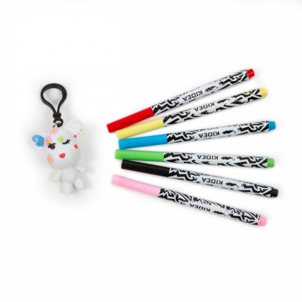Markery Akrylowe 6 kolorów z Brelokiem Kidea Flamastry Pisaki [MABBKA]
