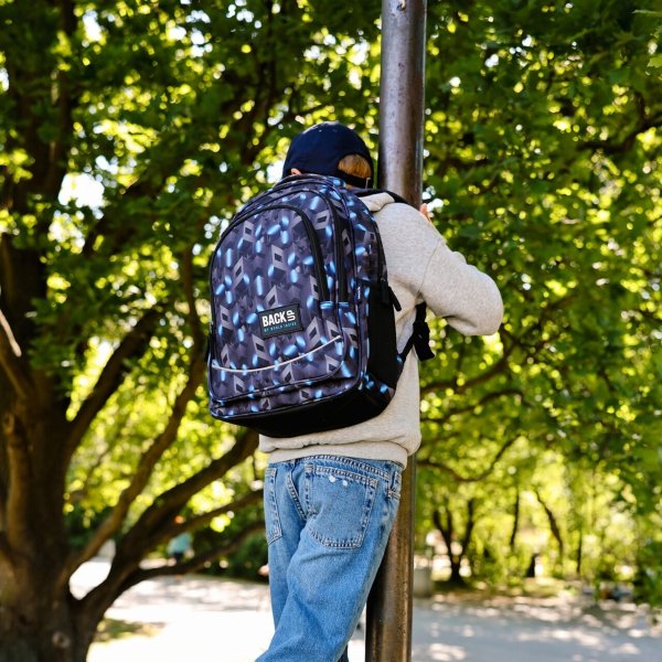 BACKUP RIDDLE PLECAK SZKOLNY ZESTAW 5w1 ABSTRAKCJA 3D DLA CHŁOPAKA