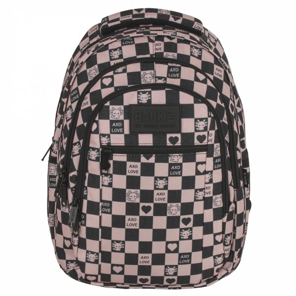 SZACHOWNICA RÓŻOWA PLECAK MŁODZIEŻOWY BACKUP DZIEWCZĘCY SZKOLNY SERCA