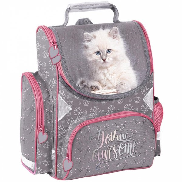 PASO TORNISTER SZKOLNY KOTY DLA DZIEWCZYNEK Z KOTKIEM ZESTAW 5w1 KOTKI