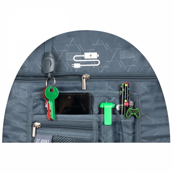 PIKSELE ZESTAW 5w1 PLECAK ST.RIGHT GAMING SZKOLNY MŁODZIEŻOWY GRY