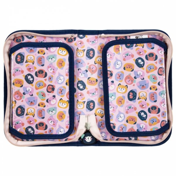 Szkolny Plecak dziewczęcy z pieskami pies komplet [PL15BCF40]