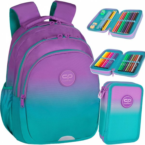 Zestaw Plecak Coolpack Cp GRADIENT BLUEBERRY Młodzieżowy Patio dla Dziewczyny [E29505]