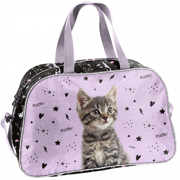 KOMPLET 6w1 TORNISTER SZKOLNY KOT DZIEWCZĘCY Z KOTEM DO 1 KLASY KOTEK CATS