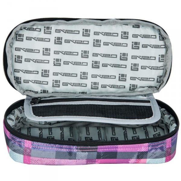 Piórnik Młodzieżowy Etui Szkolny dla Dziewczyny Kratka