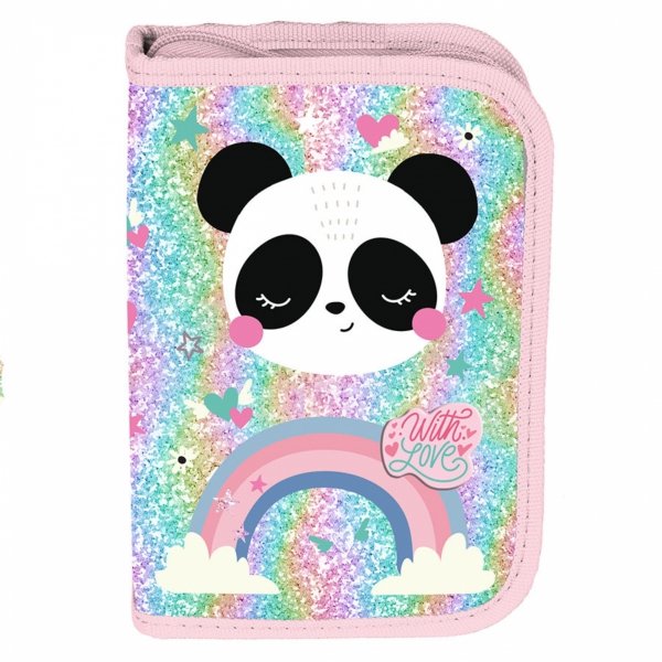 TORNISTER PANDA SZKOLNY DO 1 KLASY PODSTAWÓWKI DLA DZIEWCZYNY KOMPLET 6 ele