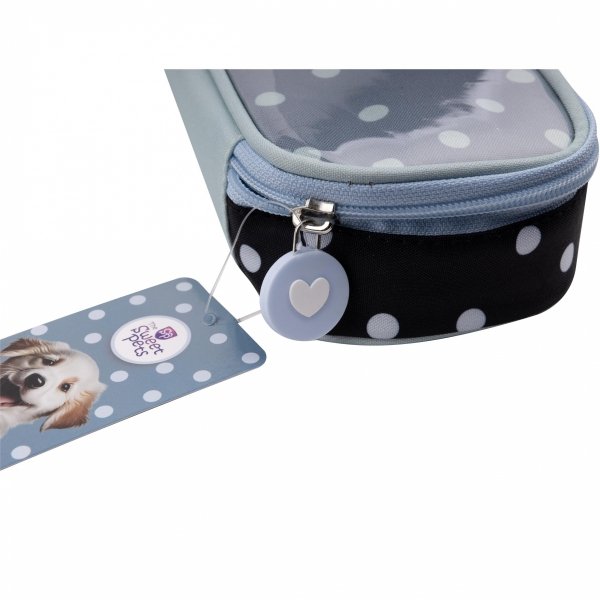 PIESKI PIÓRNIK SZKOLNY SASZETKA Z KLAPKĄ DZIEWCZĘCY THE SWEET PETS