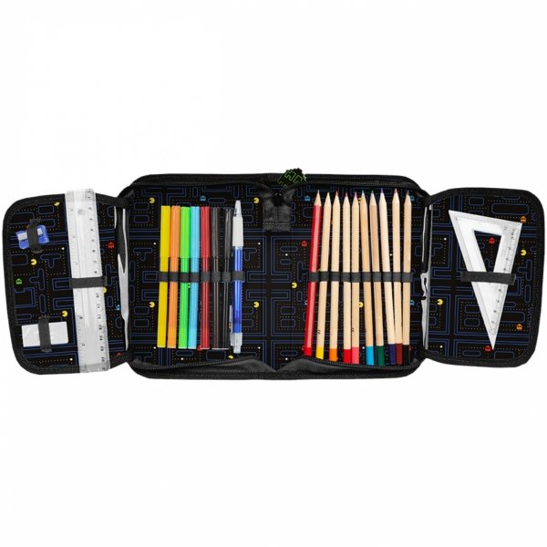 PAC-MAN PIÓRNIK Z WYPOSAŻENIEM DLA PODSTAWÓWKI GAMER GRY GAMING CHŁOPIĘCY