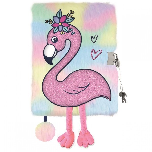 Flaming Pamiętnik z Pluszu z Kłódką Włochacz Dziewczęcy 3d St.Majewski