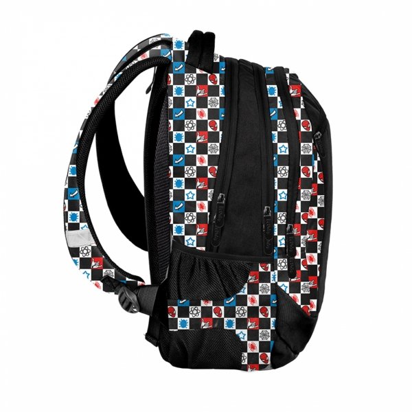 SPIDER-MAN CZARNY PLECAK MŁODZIEŻOWY SZKOLNY PASO BEUNIQ 4 KOMOROWY MARVEL