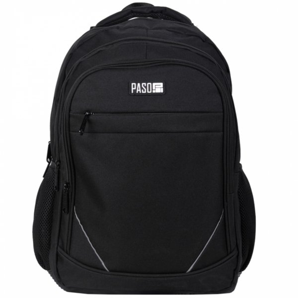 CZARNY PLECAK MŁODZIEŻOWY BIZNESOWY PODRÓŻNY DUŻY MĘSKI DAMSKI PASO