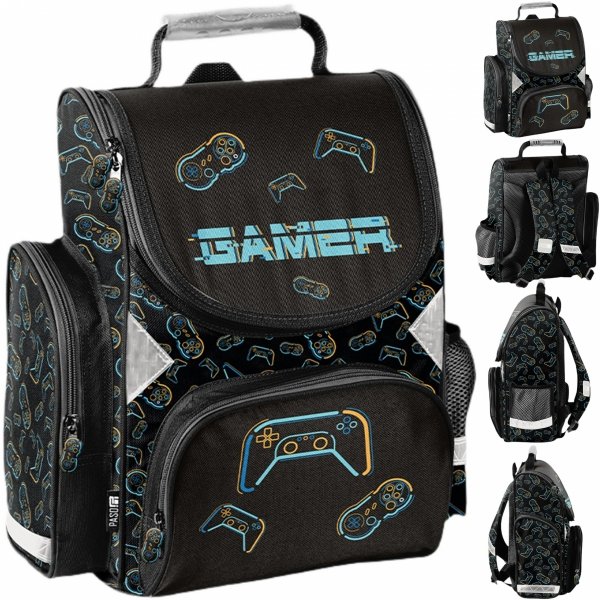 TORNISTER GAMEPAD GRY SZKOLNY GAMING GRA DLA CHŁOPAKÓW DO KLAS 1-4 GAMER