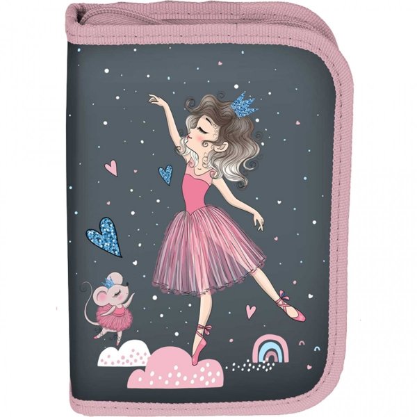 Otwierany Piórnik do 1 klasy Szkolny Balerina [PP23BA-P001BW]