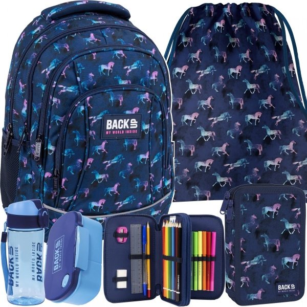 Zestaw Plecak Szkolny Młodzieżowy Backup Horse Konie [PLB4A88]