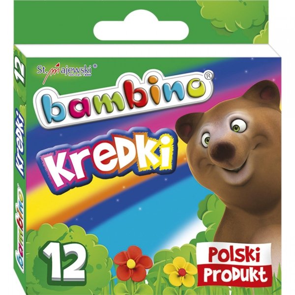 Prawdziwe Kredki Bambino Szkolne 12 Kolorów St.Majewski [000225]