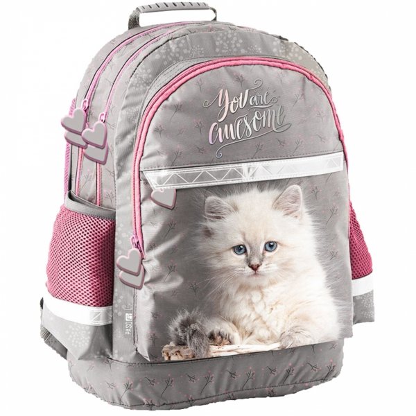 Kotek Plecak Szkolny dla Dziewczynek do 1 klasy Podstawówki Paso