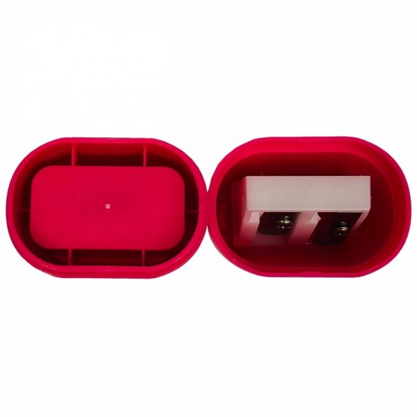 Różowa Podwójna Temperówka z Gumką Paso do Szkoły dla Dziecka