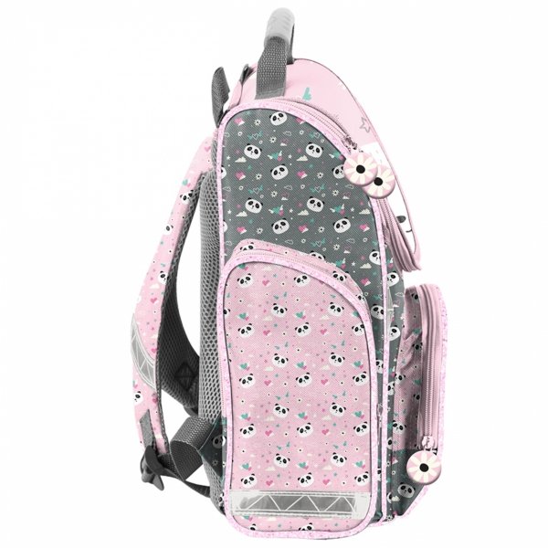 TORNISTER PANDA SZKOLNY DO 1 KLASY PODSTAWÓWKI DLA DZIEWCZYNY KOMPLET 6 ele