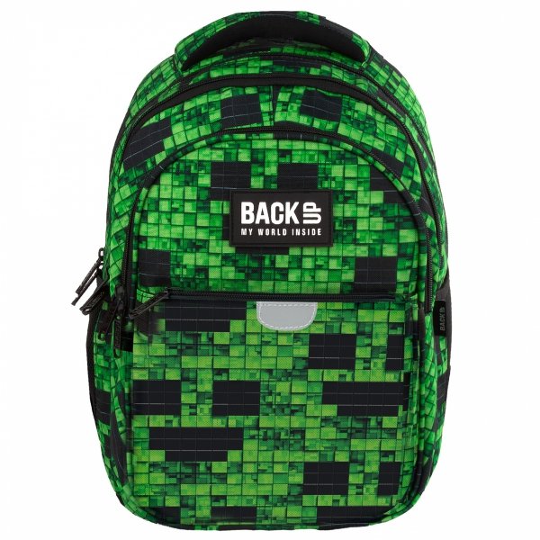 MINECRAFT PLECAK SZKOLNY MŁODZIEŻOWY BACKUP DERFORM KOMPLET 5w1 PIKSELE GRY