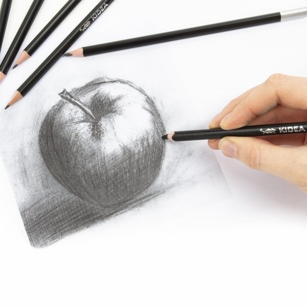 Ołówek z węglem 6 szt Kidea Artystyczny Zestaw do Rysowania [ZOW6KA]