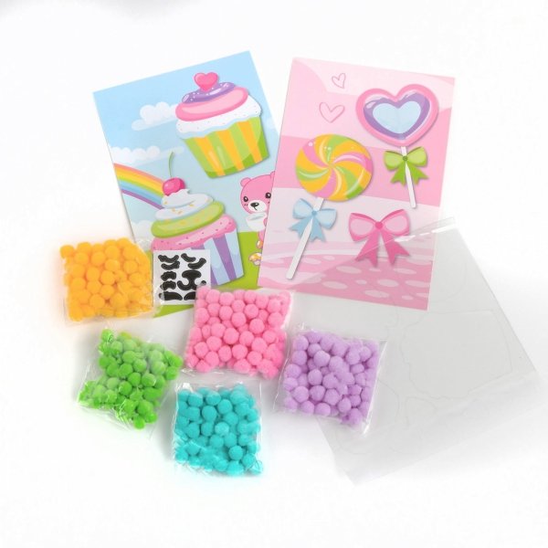 POMPONIASTE WYKLEJANKI Sweet Kidea ZESTAW KREATYWNY