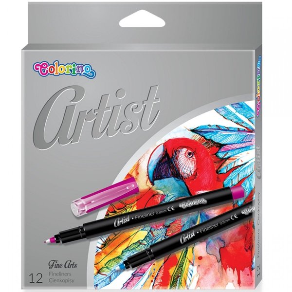Cienkopis 12 Kolorów Colorino Artist Zestaw Pisaki [92449PTR]