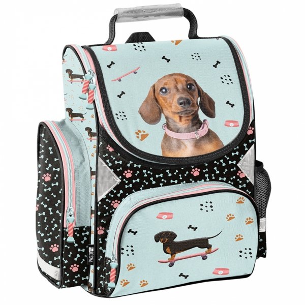 TORNISTER SZKOLNY Z PIESKIEM JAMNK DO 1 KLASY PODSTAWÓWKI ZESTAW 5w1 PIES