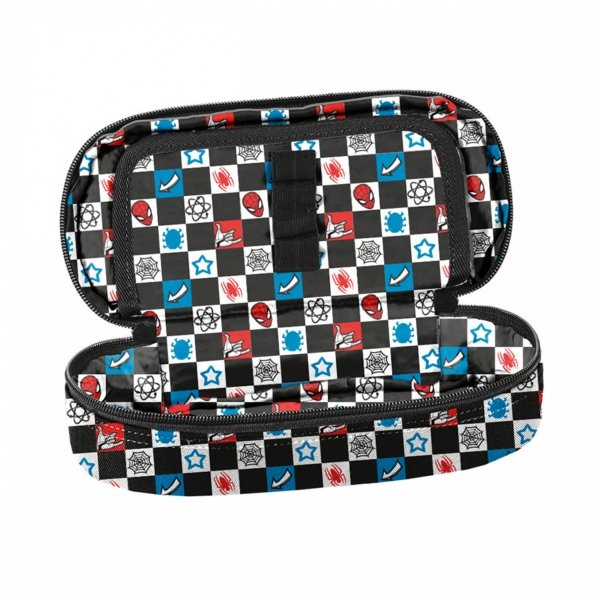 SPIDERMAN PIÓRNIK ETUI SZKOLNY Z KLAPKĄ MŁODZIEŻOWY CZARNY BeUniq CHŁOPIĘCY