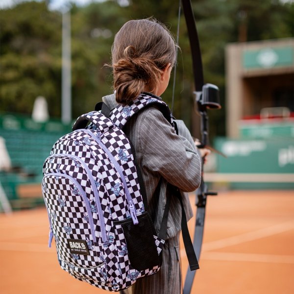 PLECAK BACKUP SZKOLNY MŁODZIEŻOWY 3 kom. SZACHOWNICA FUZZ KOMPLET 5w1