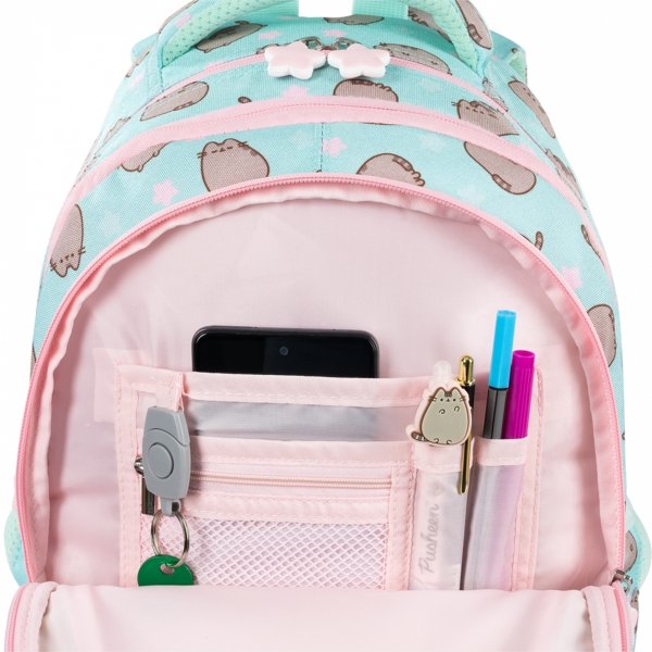 PUSHEEN MINT KOMPLET 5w1 MAJEWSKI DLA DZIEWCZYNEK PLECAK KOT KOTKI