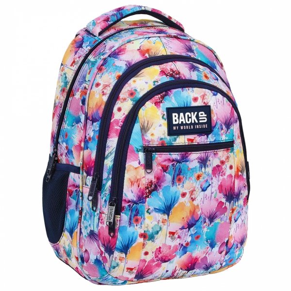 KWIATOWY ZESTAW 5w1 PLECAK MŁODZIEŻOWY BACKUP DLA DZIEWCZYNY KWIATY