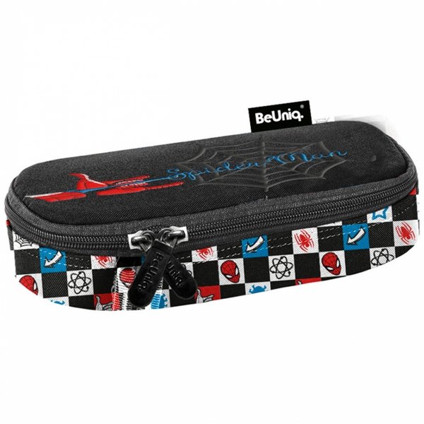 SPIDERMAN PIÓRNIK ETUI SZKOLNY Z KLAPKĄ MŁODZIEŻOWY CZARNY BeUniq CHŁOPIĘCY