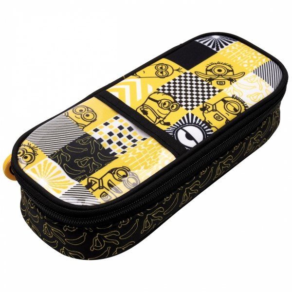 MINIONKI PIÓRNIK SZKOLNY SASZETKA Z KLAPKĄ DLA UCZNIÓW MINIONEK