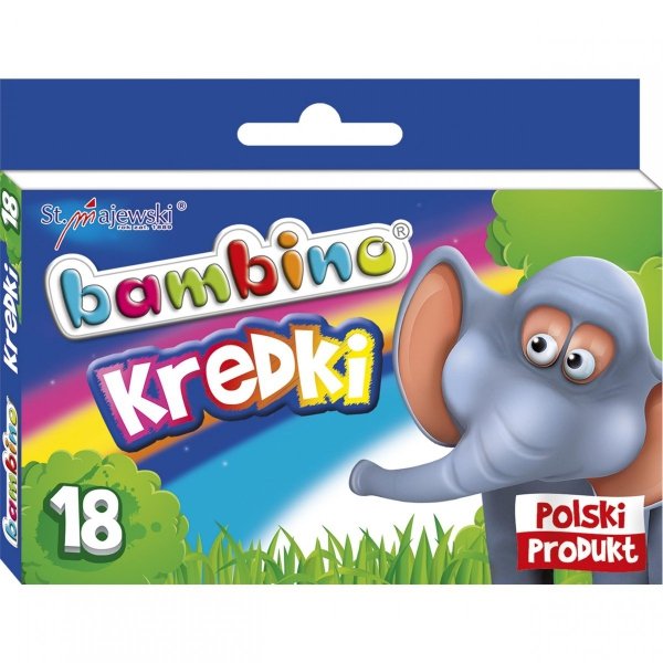 Prawdziwe Kredki Bambino Szkolne 18 Kolorów St.Majewski [000201]