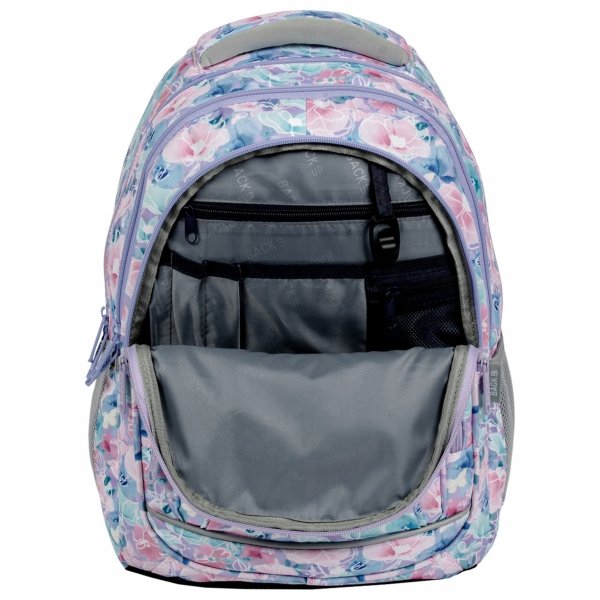 KWIATY BACKUP PLECAK MŁODZIEŻOWY KWIATKI SZKOLNY DZIEWCZĘCY ZESTAW 5w1